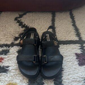 Steve Madden Black Platform Sandals in size 10